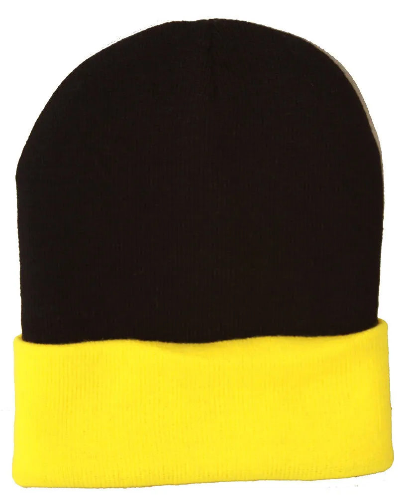 TopHeadwear's Winter Cuffed Beanie Cap Two Toned