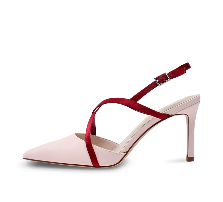 Two Tone High Heel Slingbacks