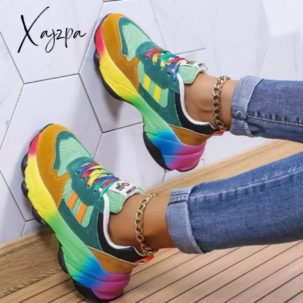 Xajzpa - Blue Casual Patchwork Round Comfortable Sport Shoes